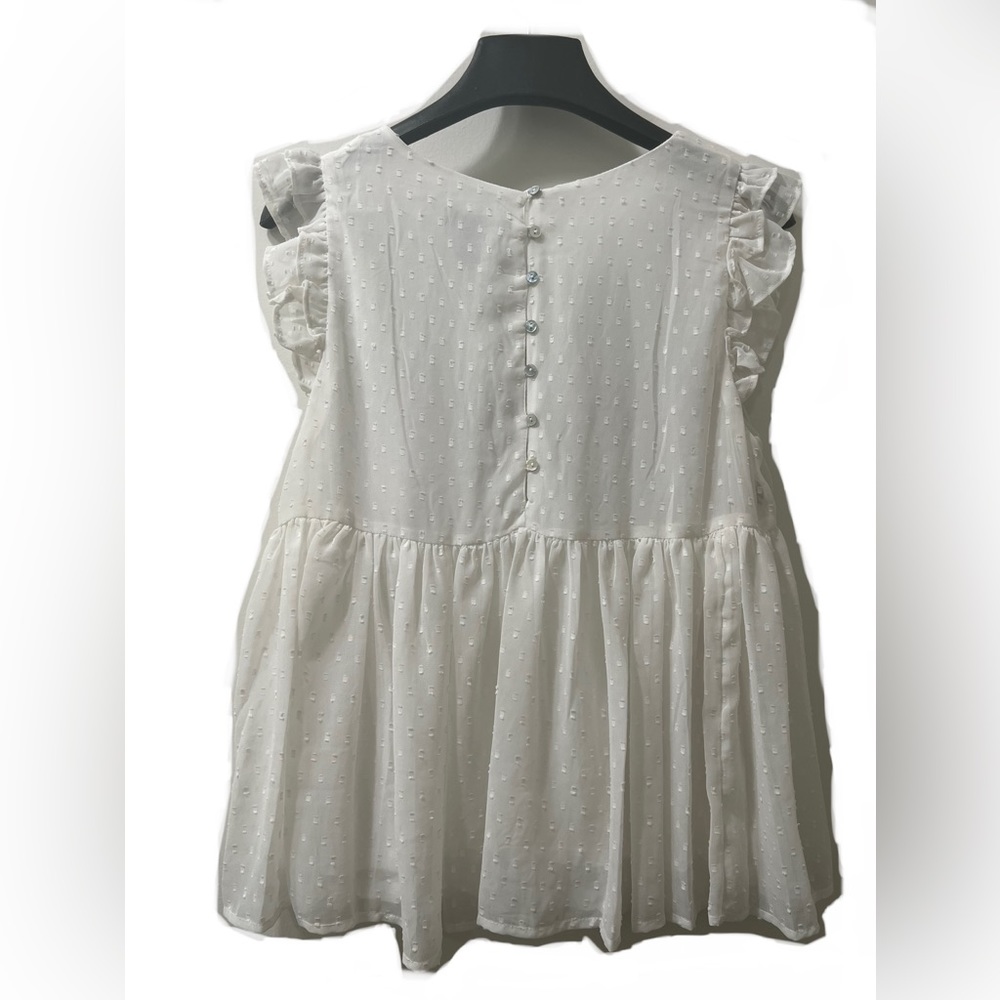 Chelsea & Theodore | Embroidered Ruffle Blouse - Picture 3 of 6